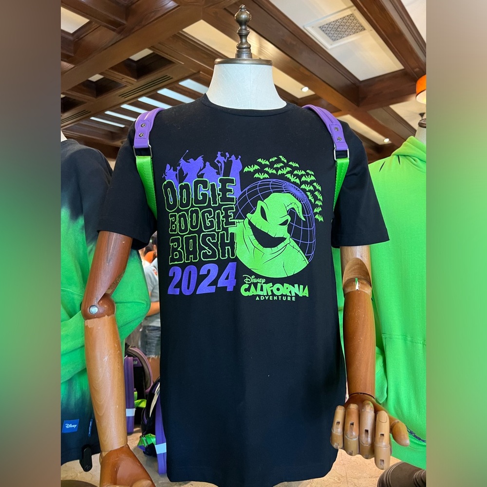 Disney Oogie Boogie Bash Glow in the Dark T-Shirt | Large, Black/Green/Purple